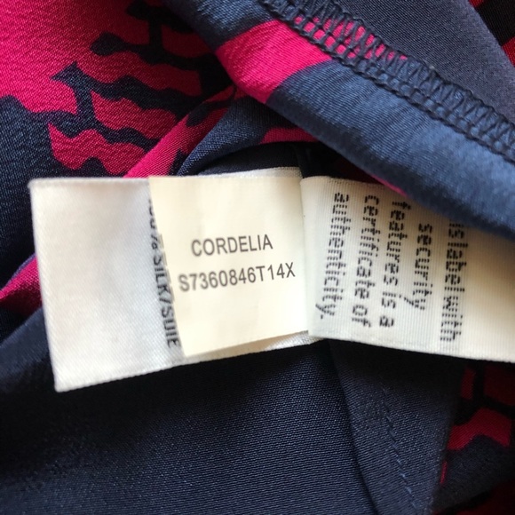 Diane von Furstenberg Cordelia Silk S/S Top Sz 8.  P10 - Picture 5 of 7